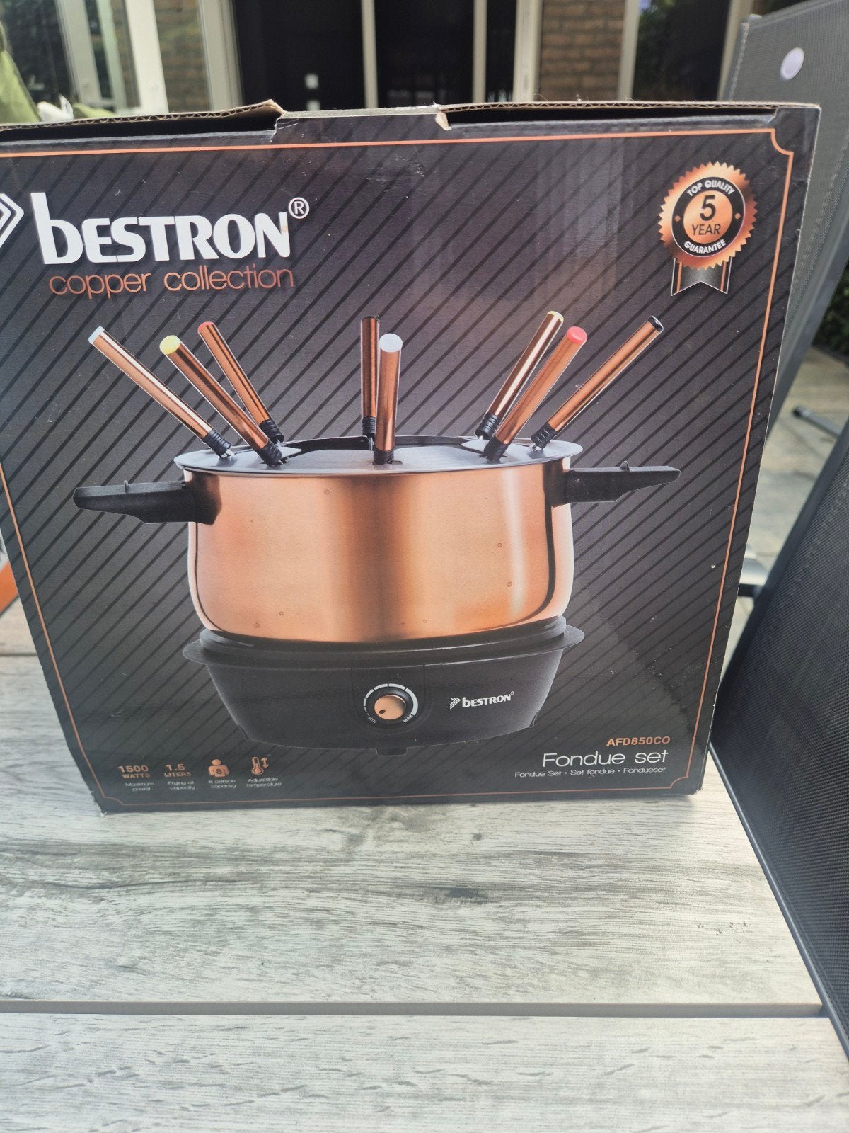 Bestron Copper Collection Fondue Set - Nieuw in doos, Ophalen, Nieuw