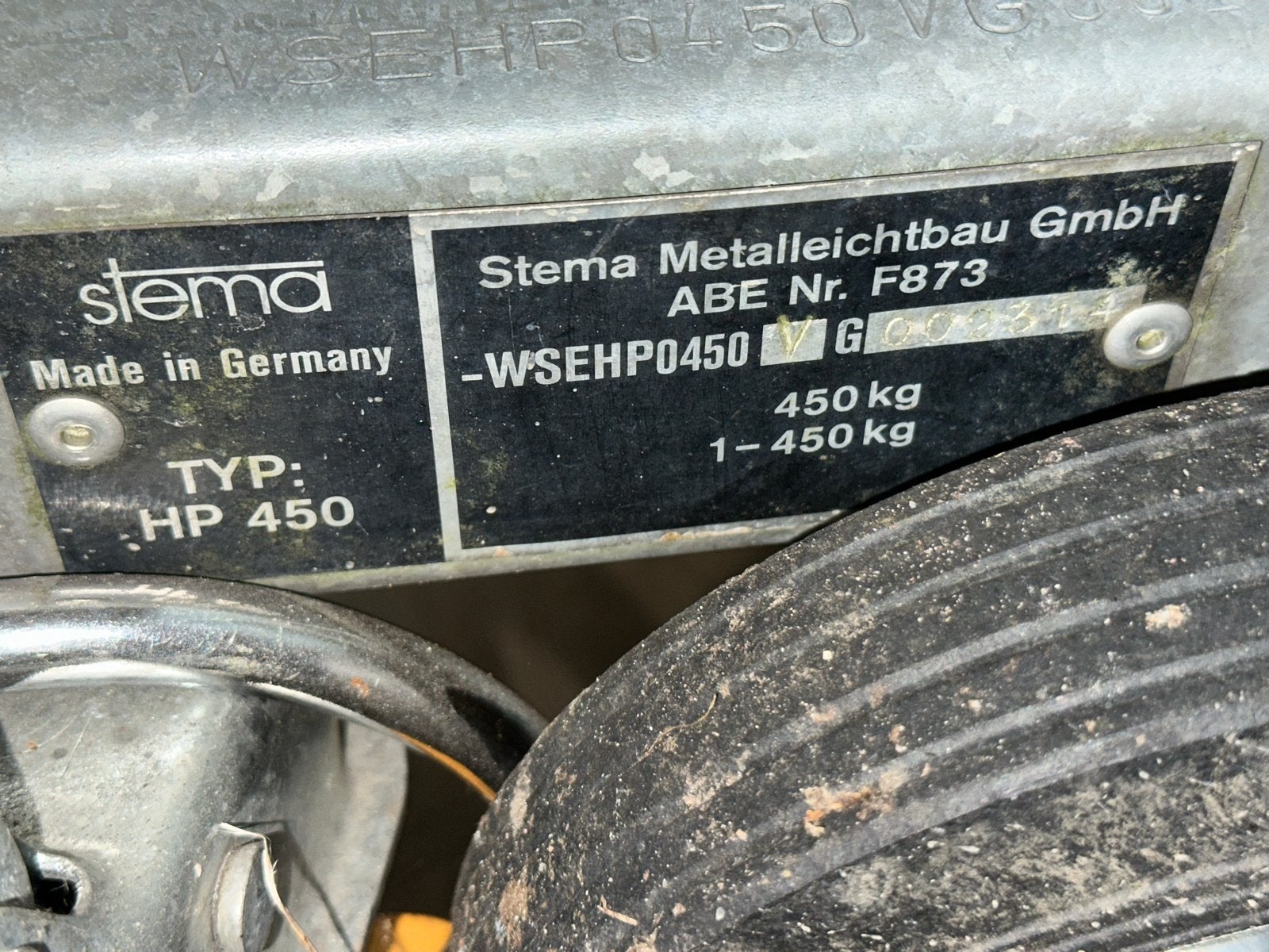 Stema HP 450 aanhanger - Made in Germany, Ophalen of Verzenden, Gebruikt