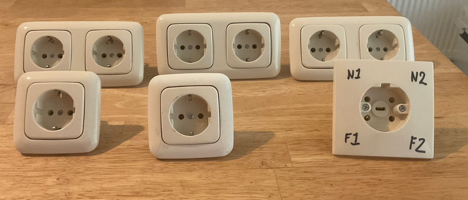 5 Wandcontactdozen + 1 Perilex contactdoos alle inbouw, Ophalen of Verzenden, Gebruikt, Stopcontact