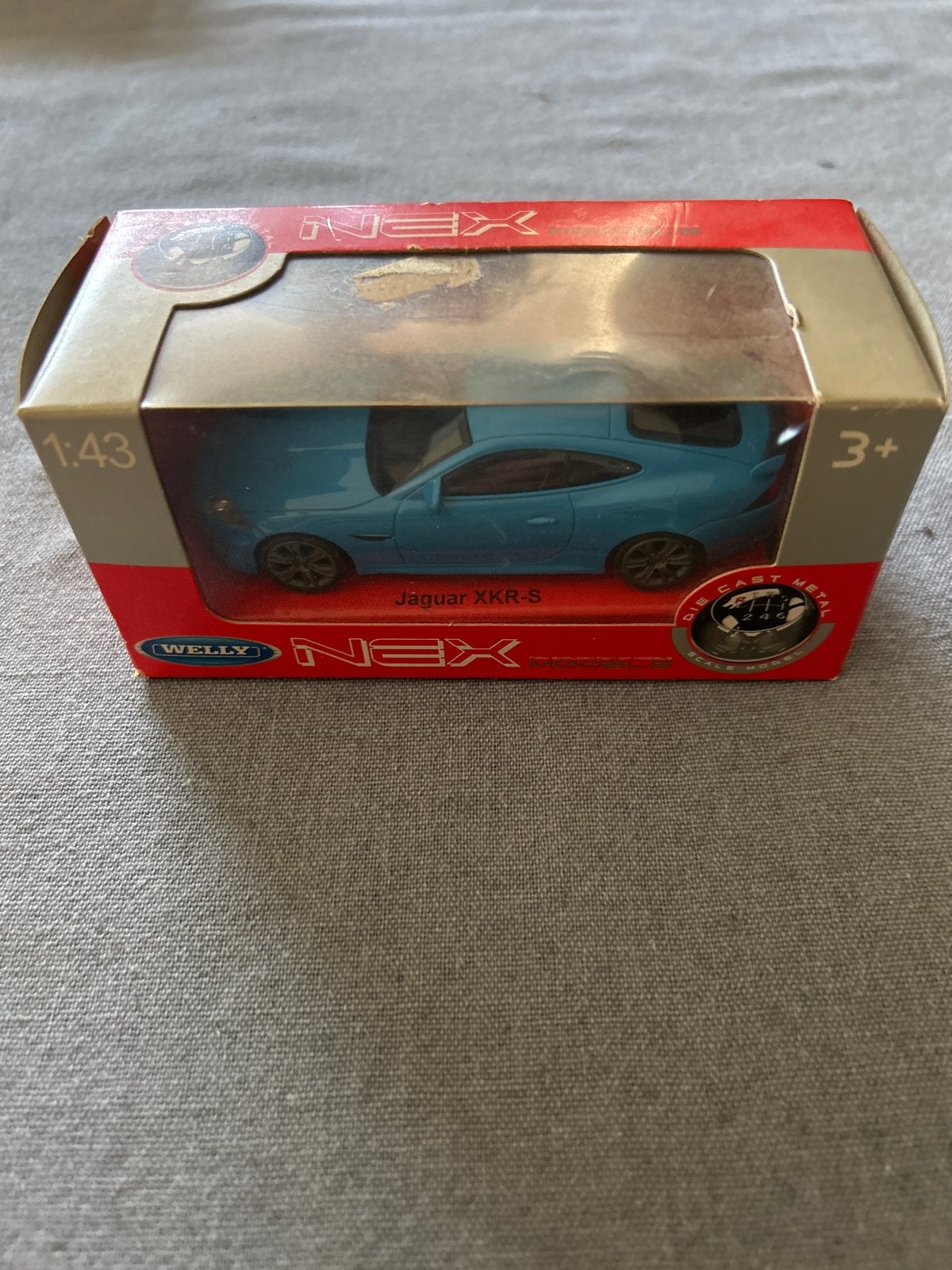 Welly NEX Jaguar XKR-S 1:43 Diecast Modelauto Blauw, Ophalen of Verzenden, Nieuw, Auto