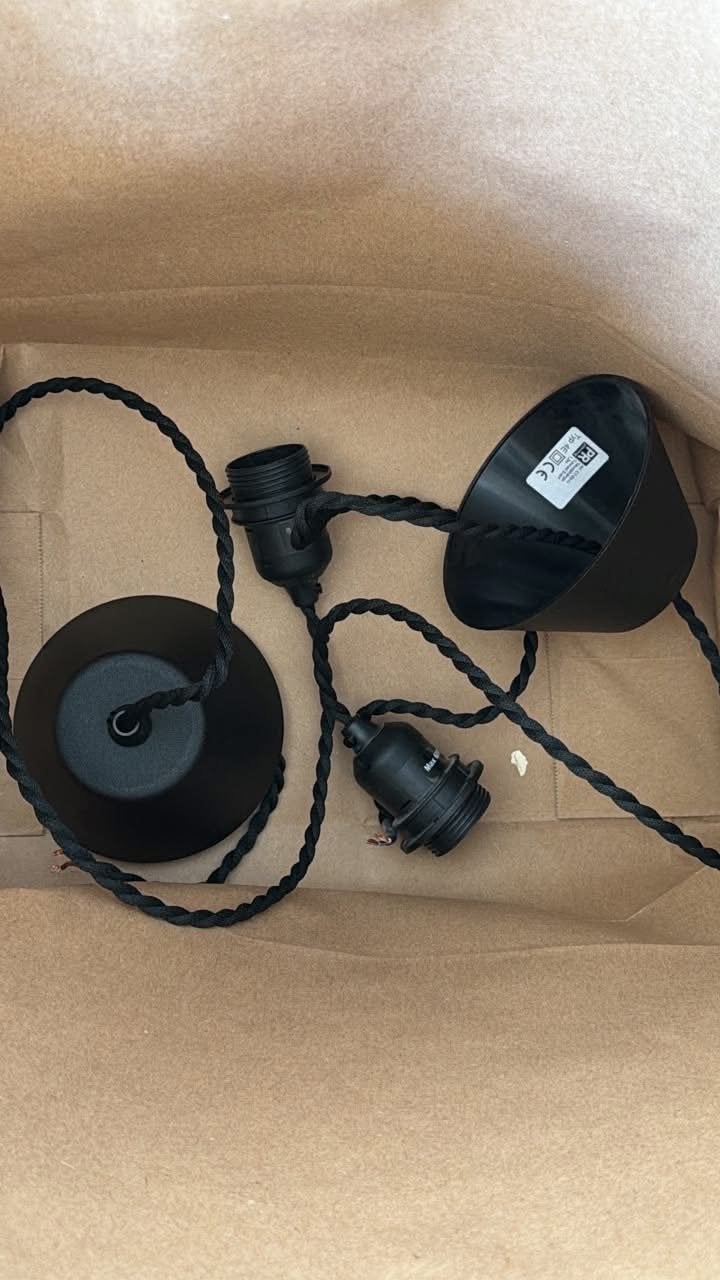 2 IKEA REGOLIT Hanglampen met snoerpendel, Ophalen, Nieuw, Textiel, E27 (groot)
