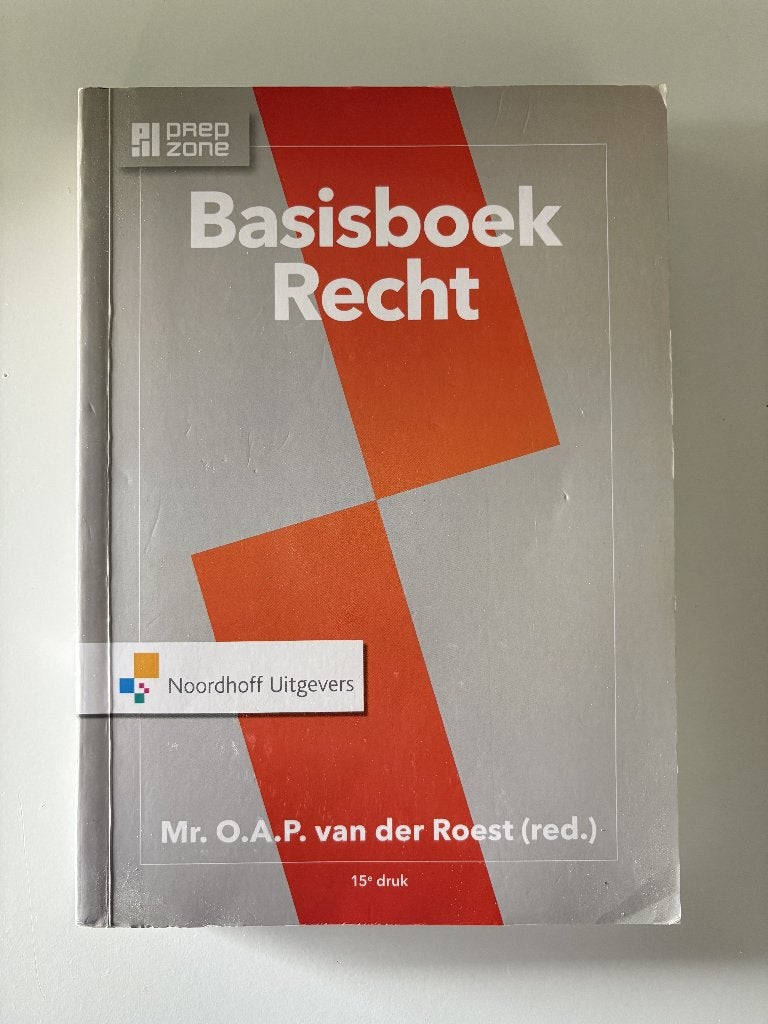 Basisboek Recht, Zo goed als nieuw, Noordhoff Uitgevers, Alpha, HBO