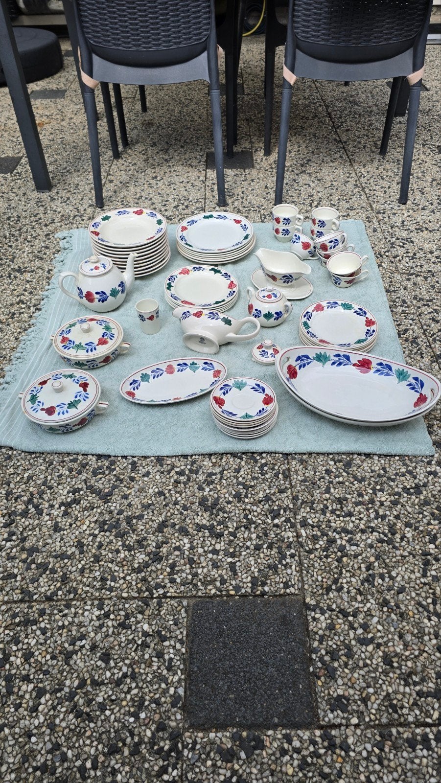 Uitgebreid prachtige servies Boerenbond, Ophalen, Aardewerk, Overige stijlen