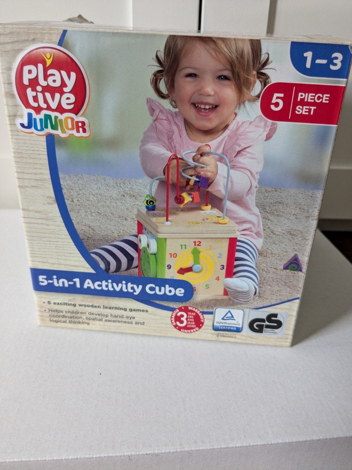 Houten activiteitenkubus Playtive junior, Kinderen en Baby's, Speelgoed | Houten speelgoed, Ophalen, Zo goed als nieuw, Overige typen