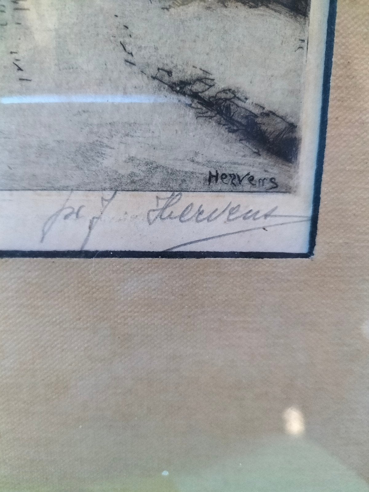 Gesigneerde en genummerde ets 'Village sous la neige', Ets, Met tekst, Ophalen of Verzenden, Landschap