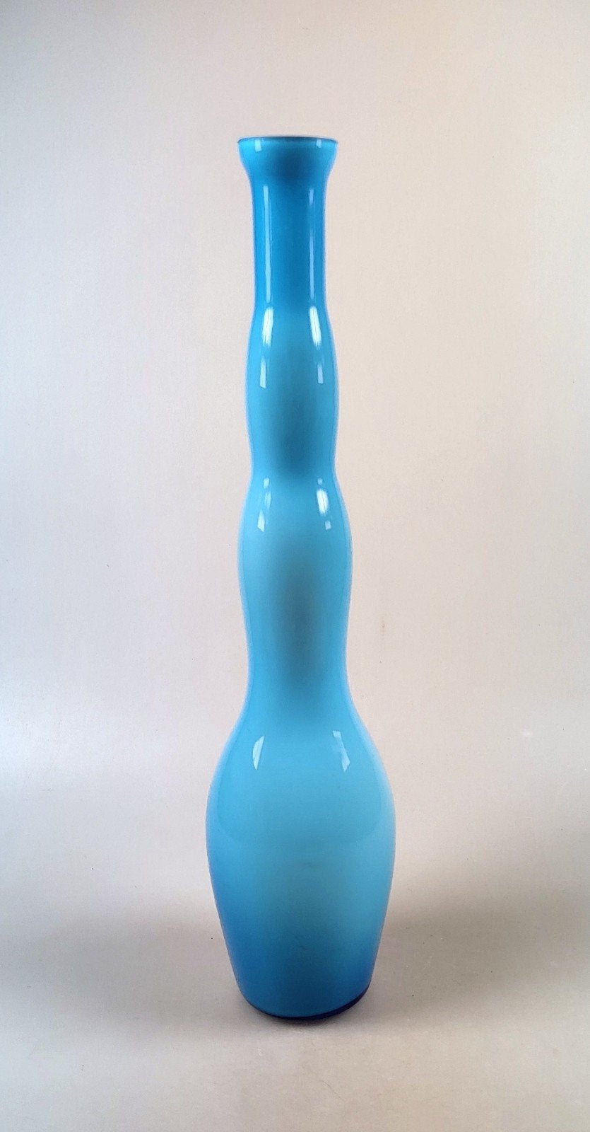 Alsterfors Zweden glazen vaas, blauw, 1960's, Antiek en Kunst, Ophalen of Verzenden