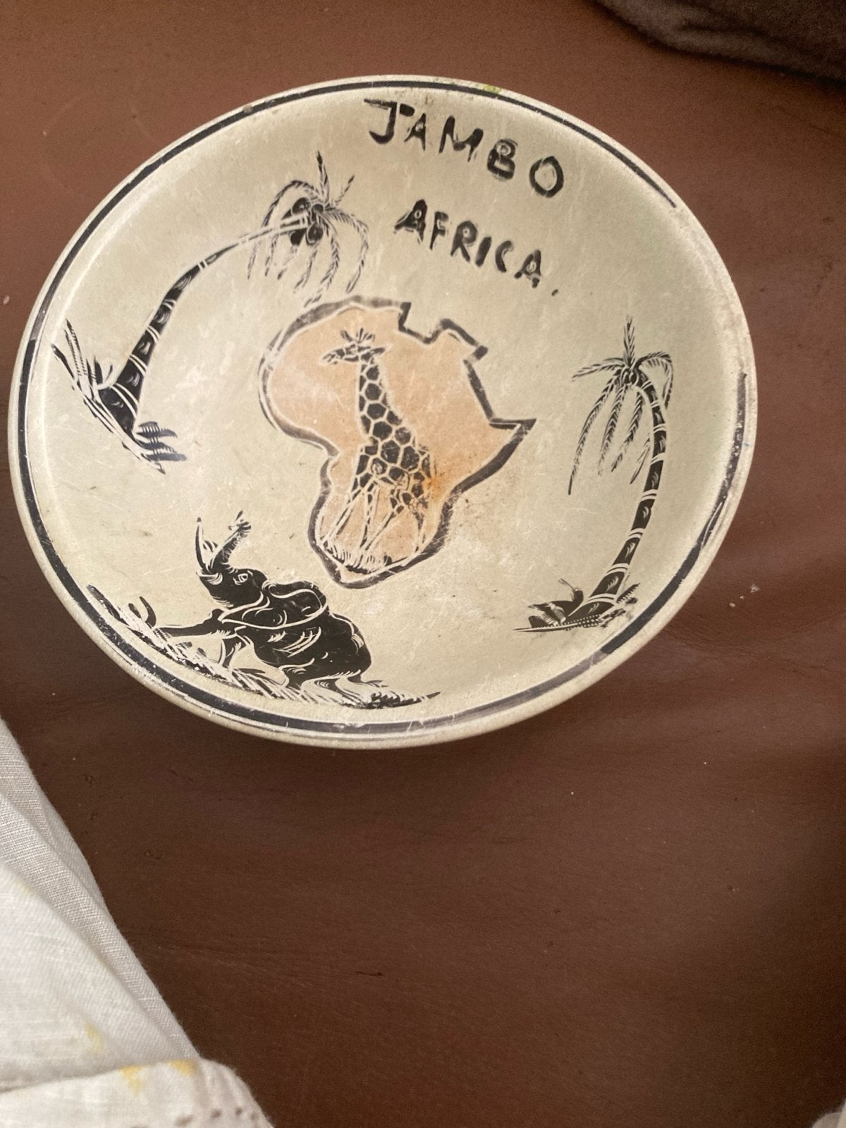 Decoratieve Afrikaanse schaal - Jambo Africa, Ophalen of Verzenden
