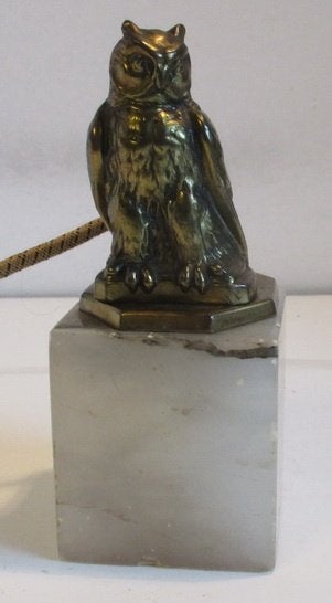 antieke bronzen sigarenaansteker uil voor op de toog, Verzenden