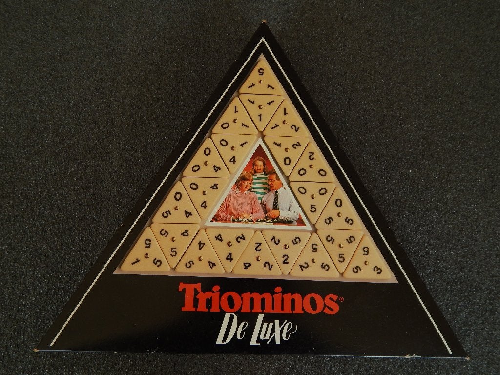 Triominos DeLuxe, Hobby en Vrije tijd, Gezelschapsspellen | Overige, Een of twee spelers, Ophalen of Verzenden, Gebruikt, Goliath