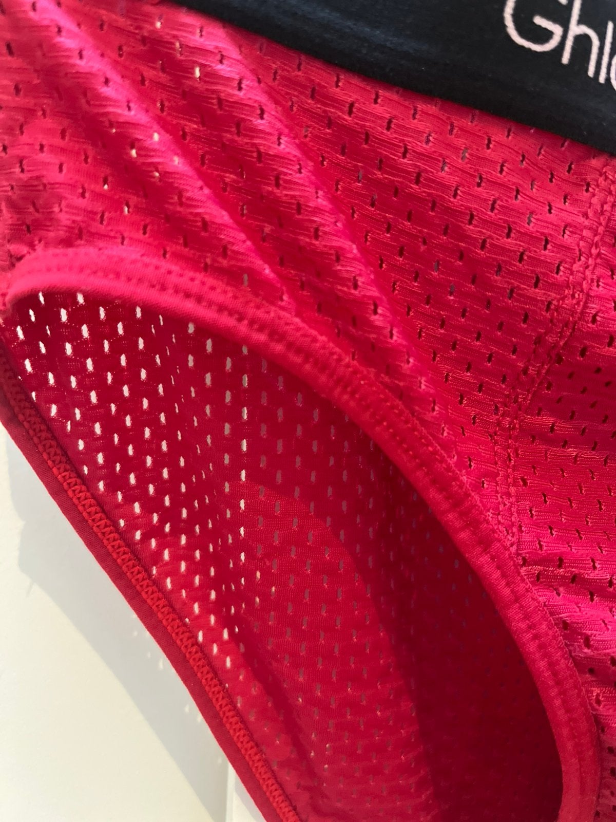 Rode semi transparante slip, Ophalen, Rood, Slip