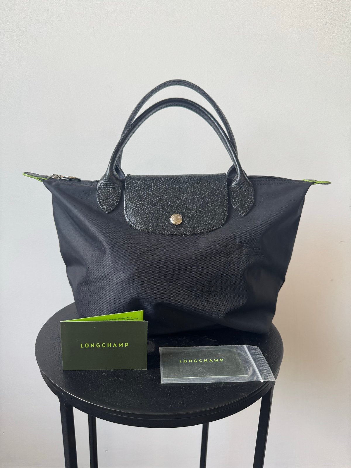 Longchamp Le Pliage Handtas Zwart - Zo goed als nieuw, Ophalen of Verzenden, Zo goed als nieuw, Zwart, Handtas