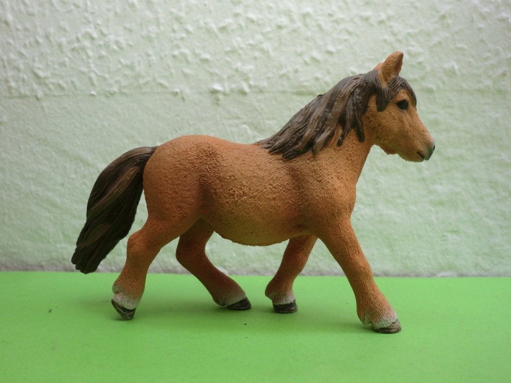 Schleich 13750 shetlander hengst, dierfiguur, Verzenden, Gebruikt, Paard, Beeldje of Figuurtje