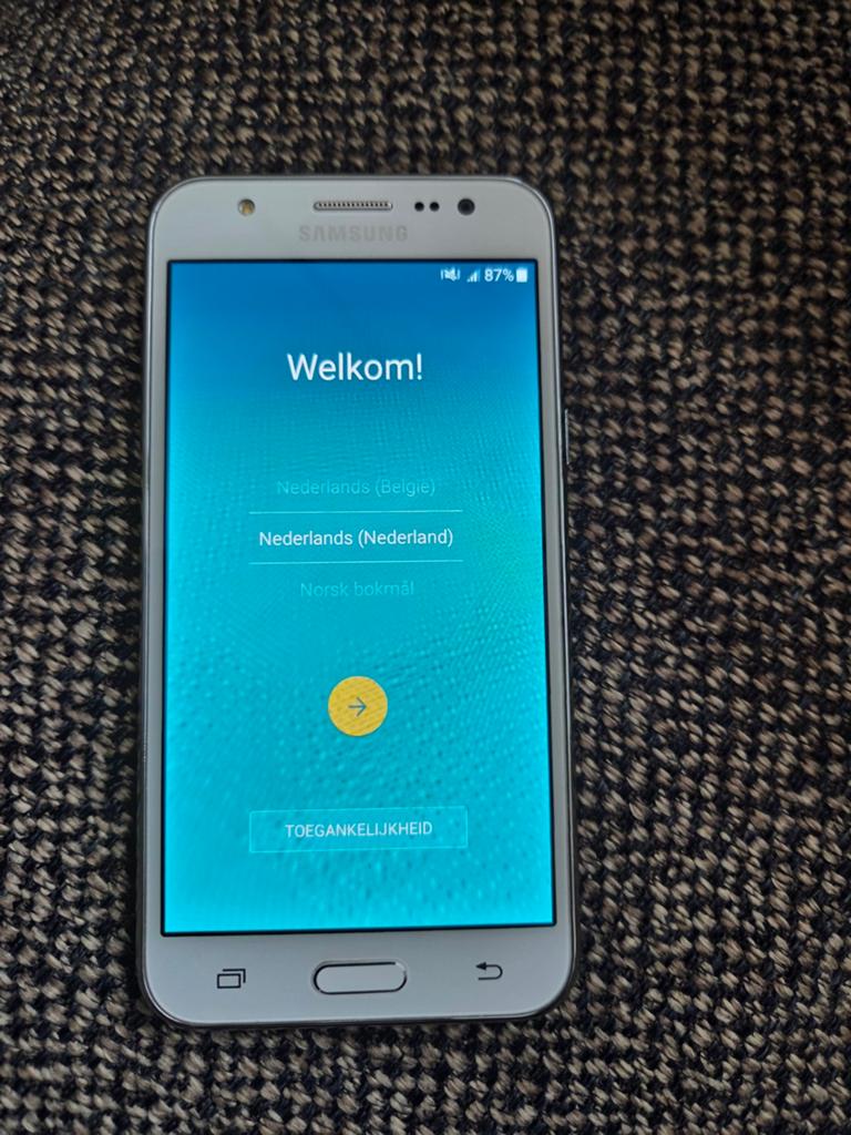 Samsung J5, 8GB,  kleur wit., Ophalen of Verzenden, Gebruikt, Overige kleuren