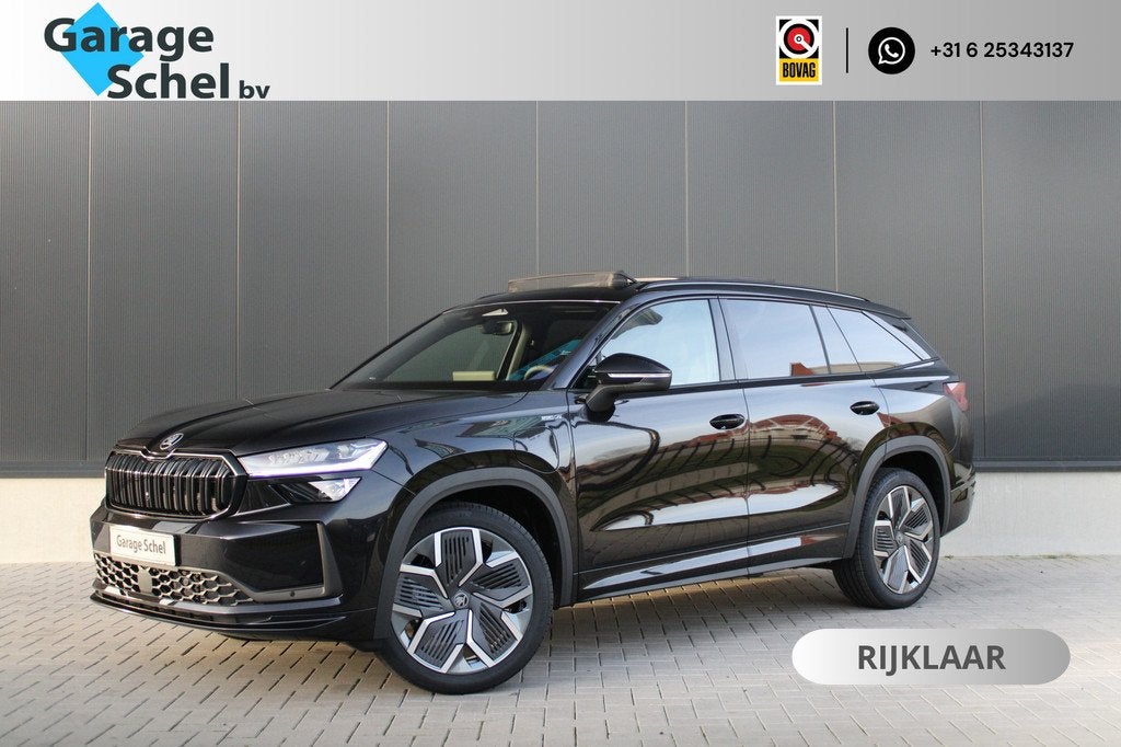 Skoda Kodiaq 1.5 TSI PHEV Sportline Business - Pano - Trekha, Euro 6, 4 cilinders, Zwart, Bedrijf