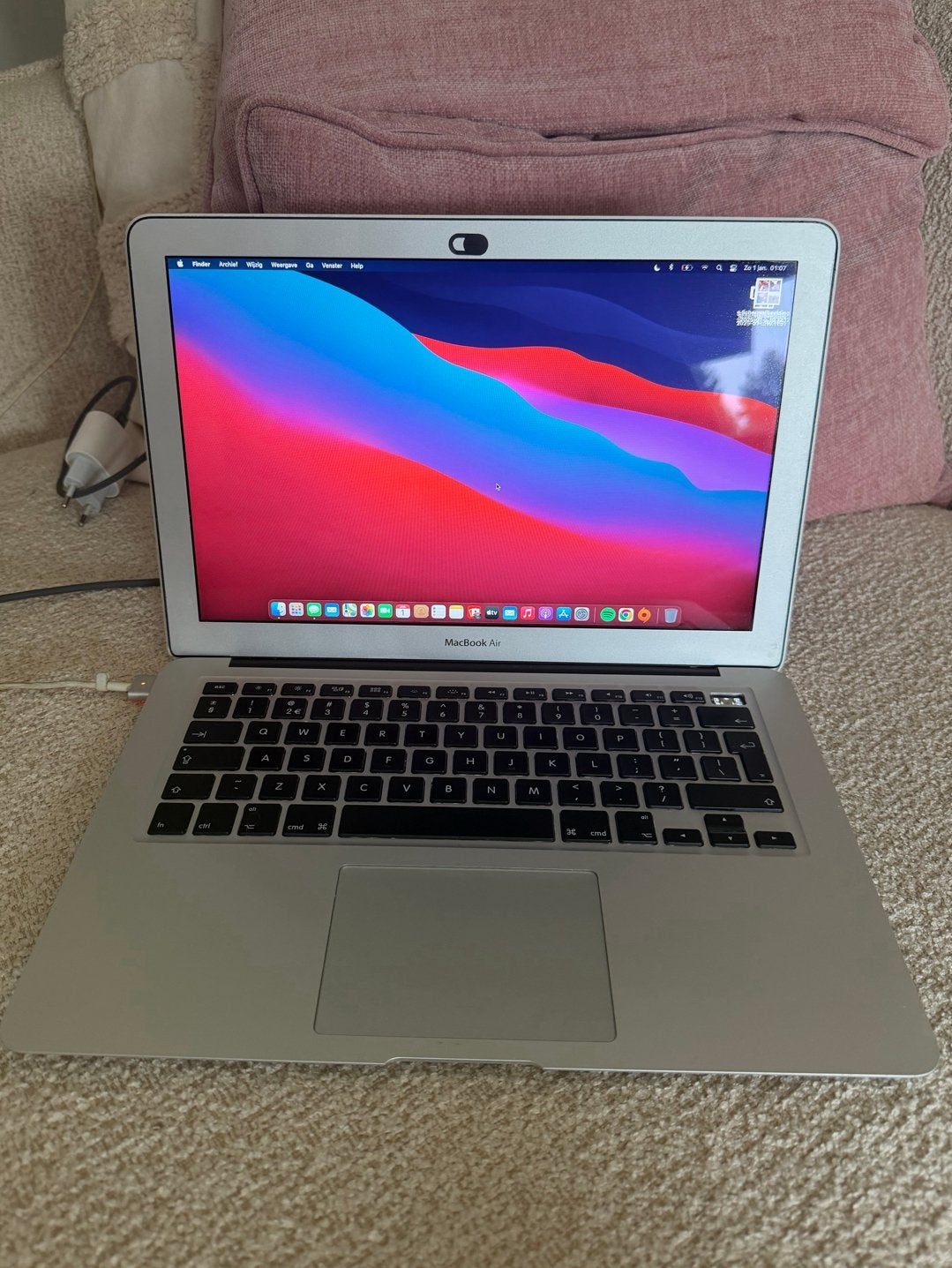 MacBook Air (13-inch, Mid 2013) - Aan/uit knopje mist, Computers en Software, Apple Macbooks, Ophalen, Gebruikt, Qwerty, 13 inch
