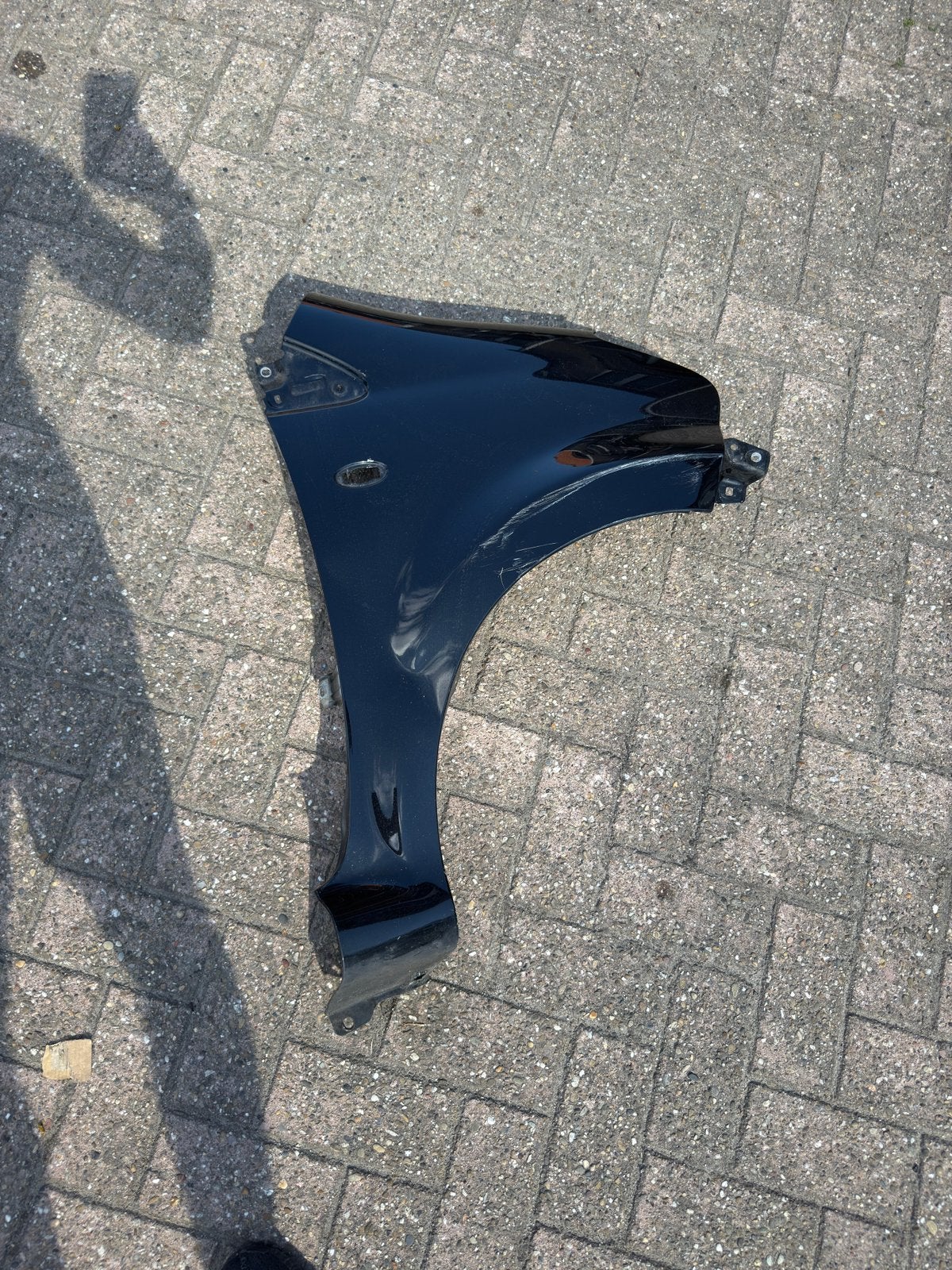 Metallic Zwart Rechtsvoor Zijscherm Toyota Aygo, Ophalen of Verzenden, Voor, Toyota, Spatbord