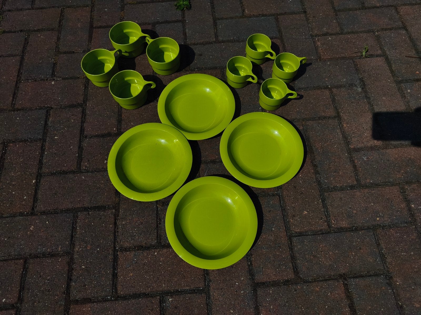 Groen campingservies, Ophalen, Gebruikt