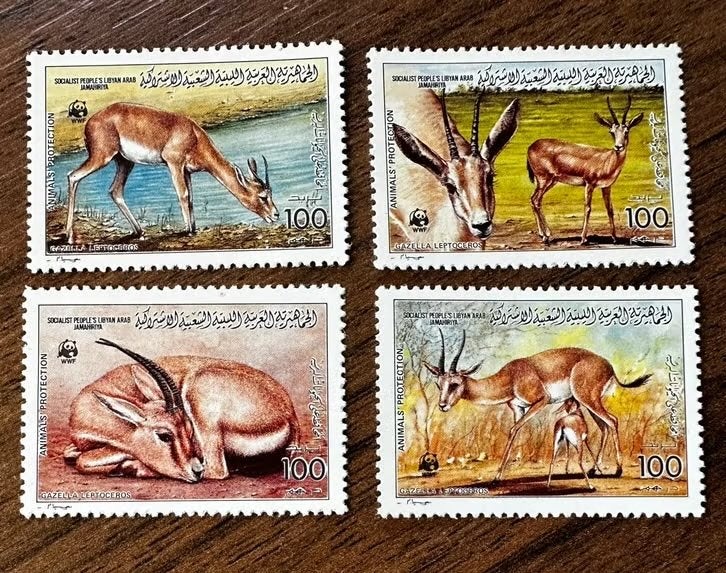 Libië 1987 Gazellen WWF postfris dieren, Ophalen of Verzenden, Overige landen, Postfris