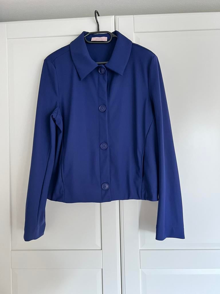 Studio anneloes hilly bonded blazer XXL ink blue travelstof, Blauw, Maat 46/48 (XL) of groter, Ophalen of Verzenden, Zo goed als nieuw