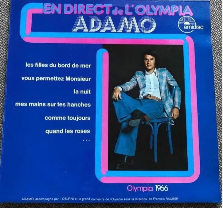 1. LP Adamo en Direct de Lolympia, Cd's en Dvd's, LP, Pop, Ophalen of Verzenden, Zo goed als nieuw