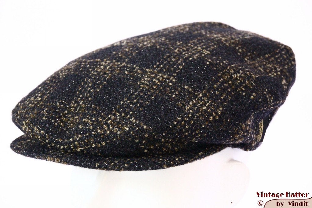 Platte pet Borsalino Ferla bruinig grijs geruit wol 55 new S, Kleding | Heren, Hoeden en Petten, Nieuw, Ophalen of Verzenden, Borsalino Ferla