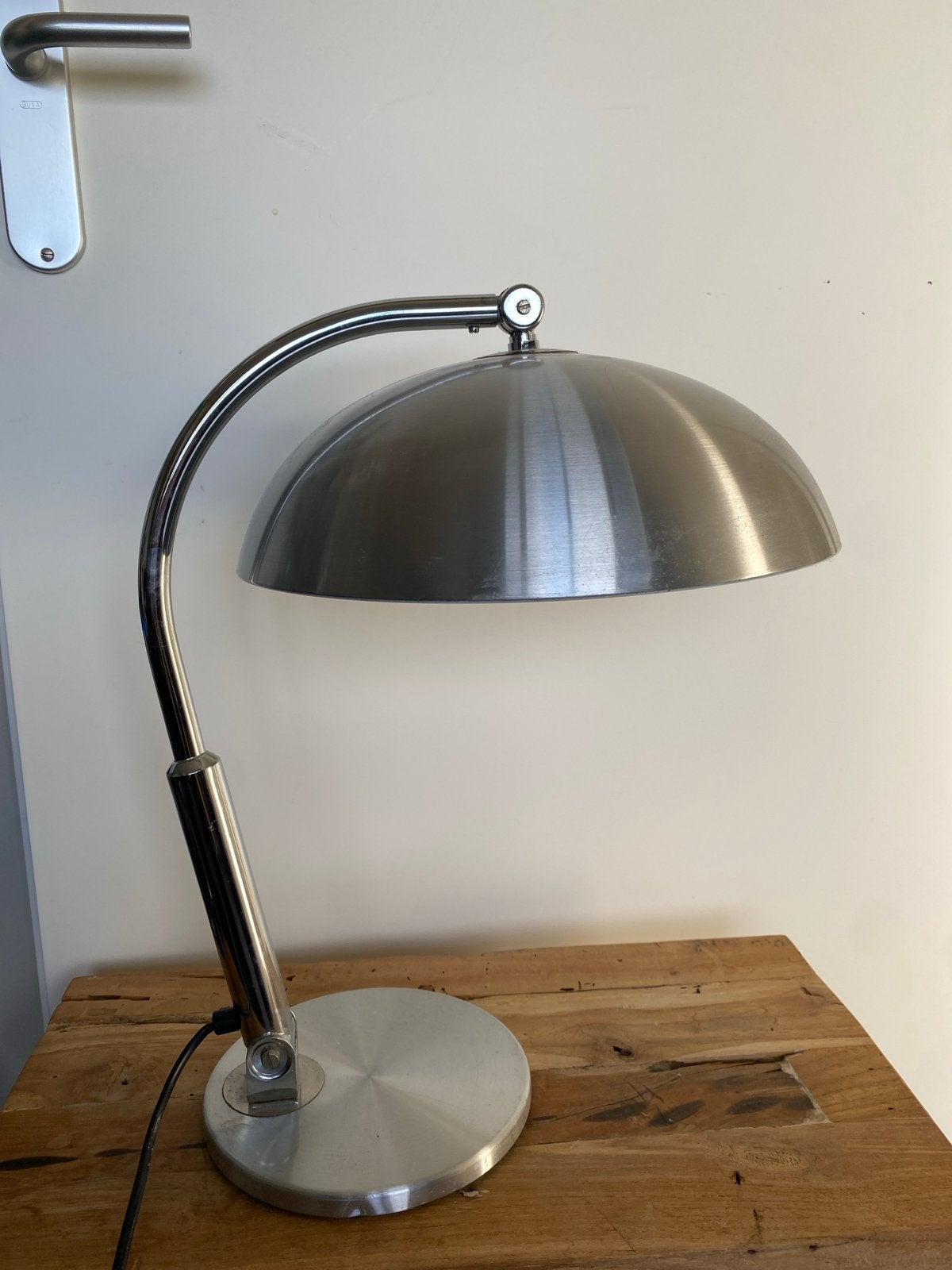 Hala Zeist Busquet vintage Midcentury chrome bureaulamp, Bureaulamp, Overige merken, Vintage, Metaal