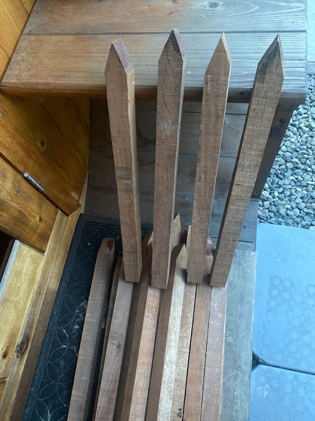 20 Hardhouten Piketpaaltjes 60 cm - 4x4 cm Vierkant, Ophalen, Palen, Nieuw, Hardhout