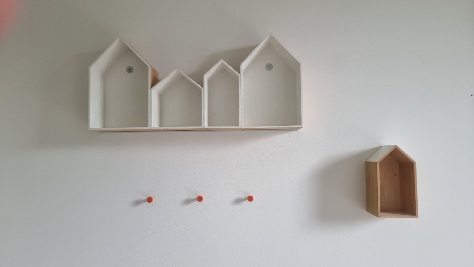 Huisjes wandplank opberger en los huisje kinderkamer, Ophalen, Gebruikt