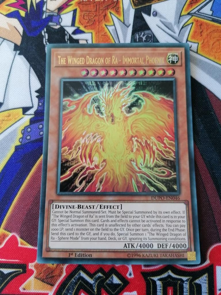 The Winged Dragon of Ra Immortal Phoenix - Ultra Rare DUPO, Ophalen of Verzenden, Zo goed als nieuw, Foil