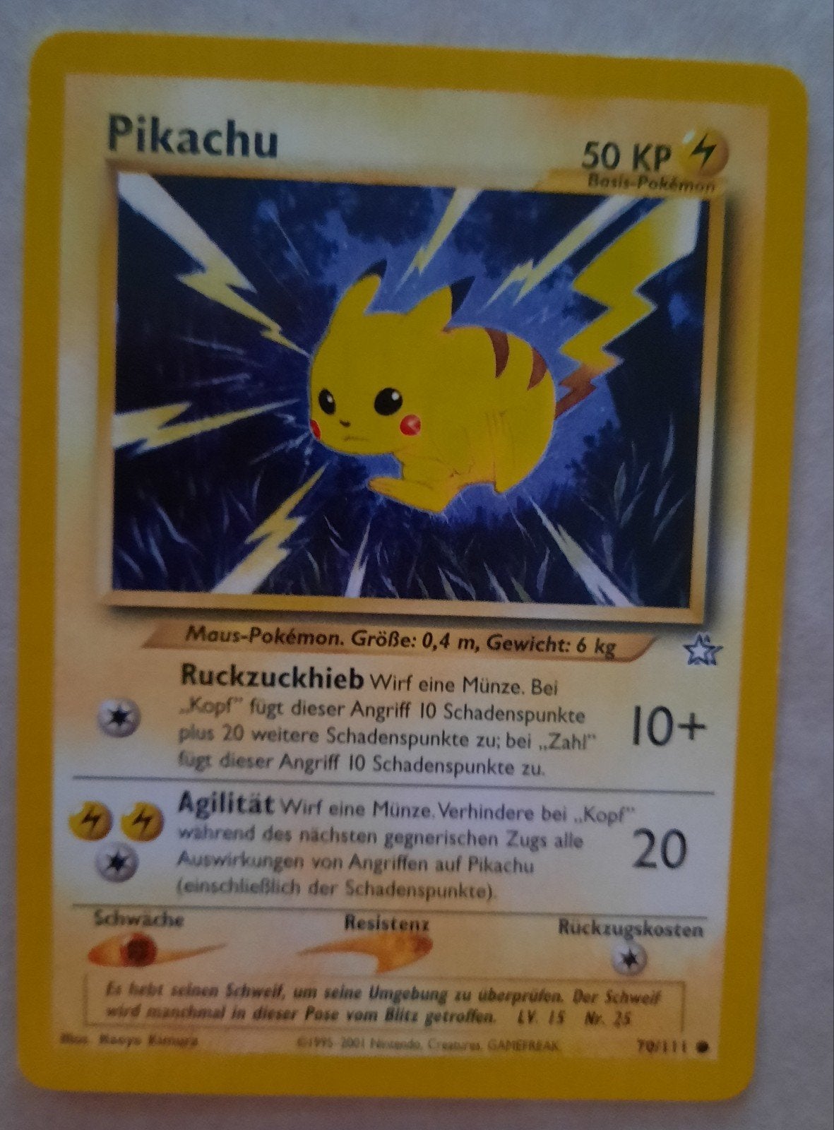 Pikachu Pokémon Kaart - Basis-Pokémon 50 KP, Ophalen of Verzenden, Nieuw