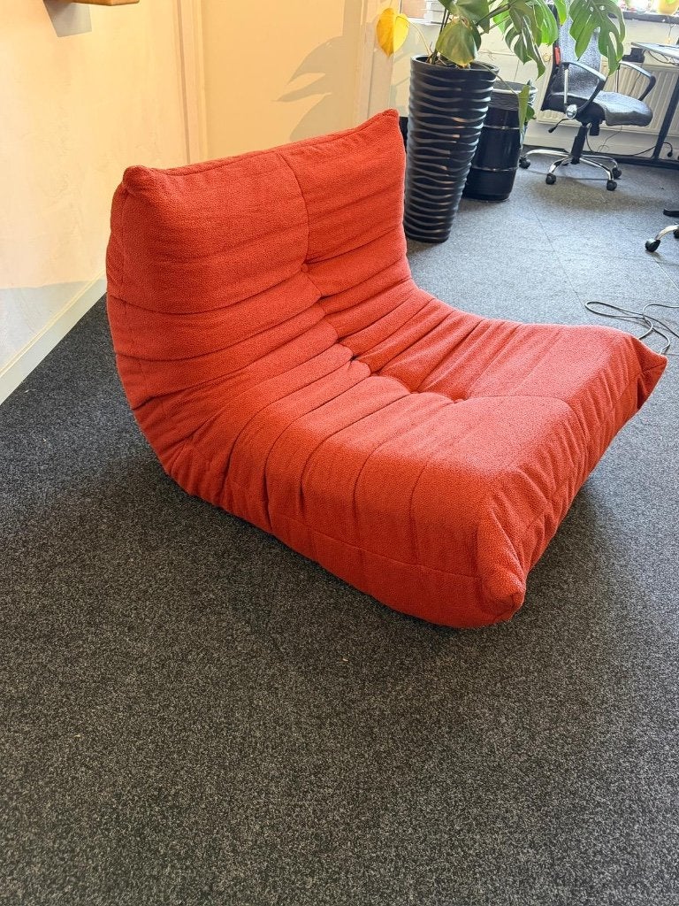 Togo stijl 1 zits teddy Rood, Huis en Inrichting, Banken | Sofa's en Chaises Longues, Eenpersoons, Nieuw, 75 tot 100 cm, Ophalen of Verzenden