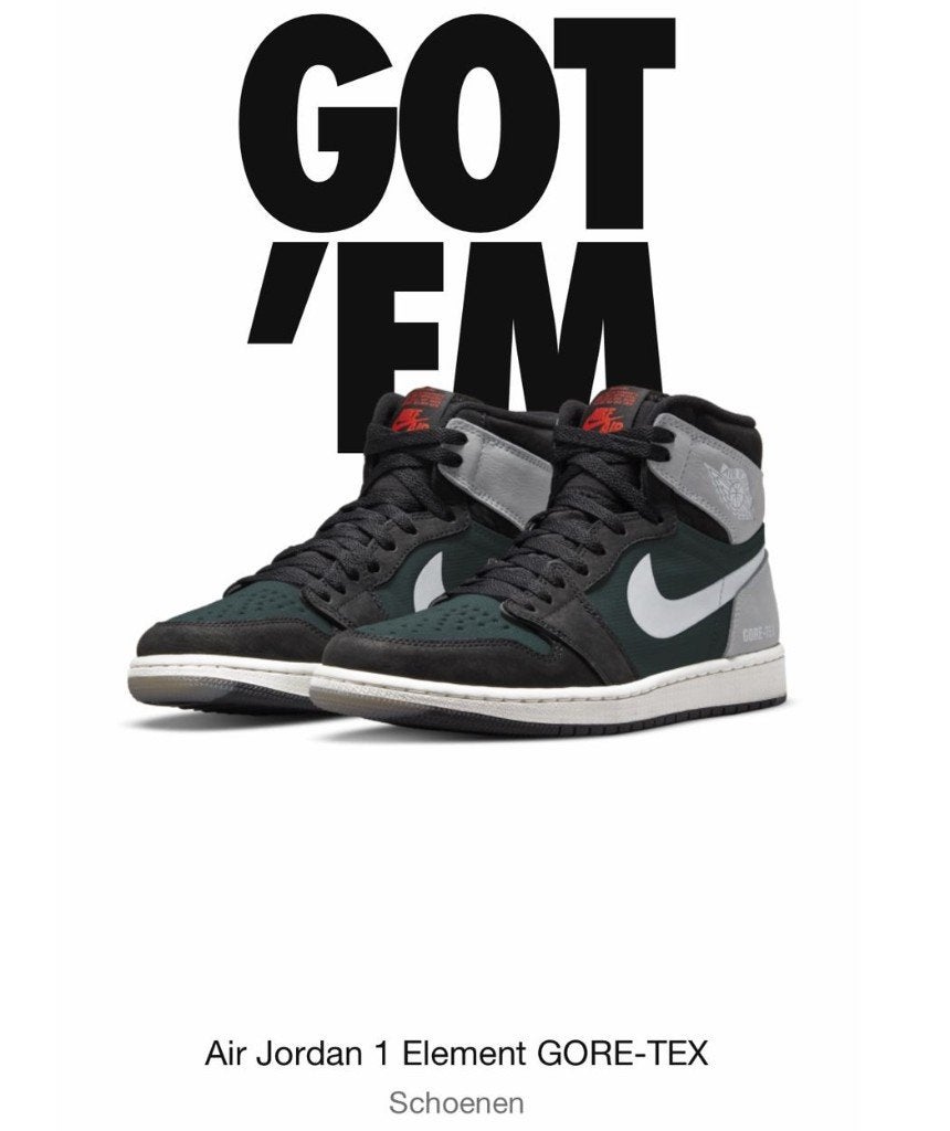 Nieuwe Nike Air Jordan 1 Element Gore - Tex, maat 40., Overige kleuren, Nieuw, Ophalen of Verzenden, Sneakers of Gympen