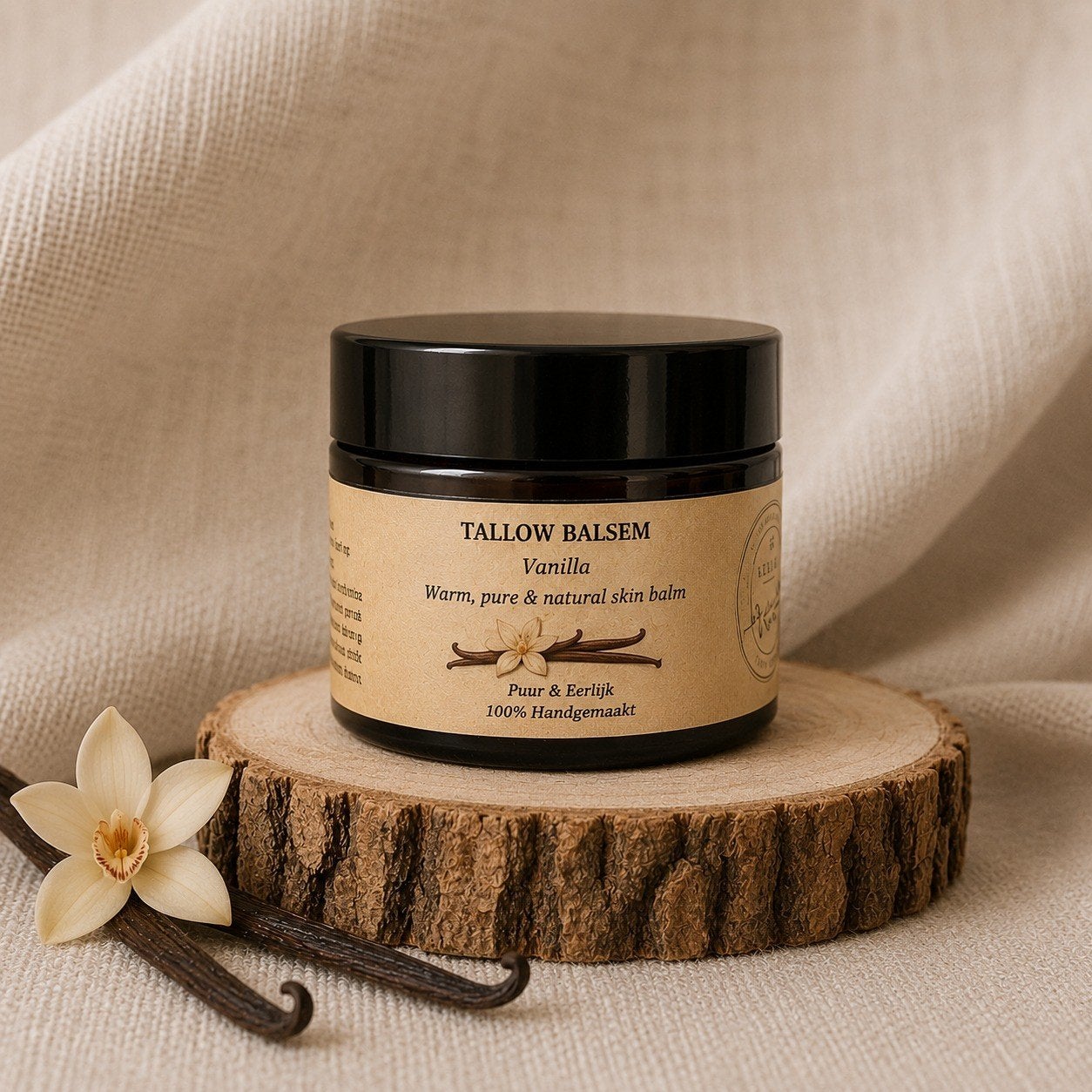Biologisch Tallow Balsem Vanilla, Ophalen of Verzenden, Nieuw, Gehele gezicht, Verzorging