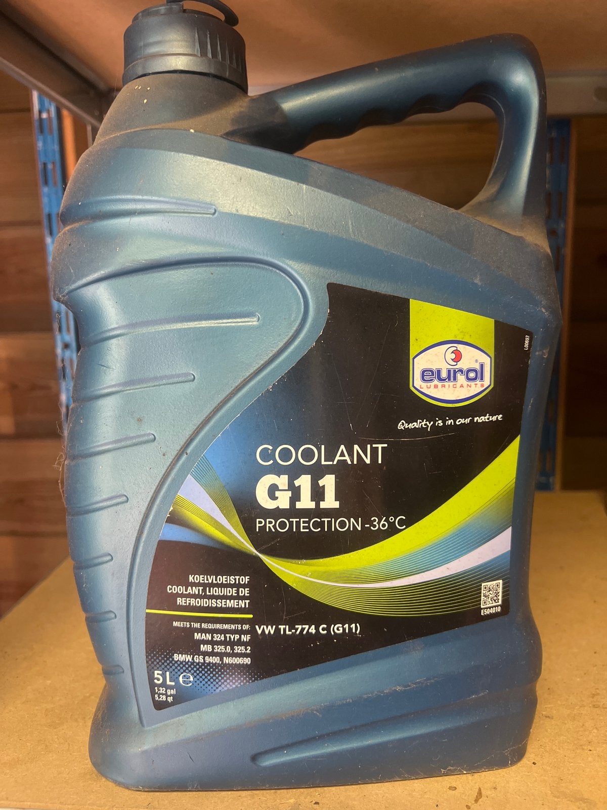 Eurol Koelvloeistof G11 -36C, 5 liter, Ophalen, Nieuw, Volkswagen