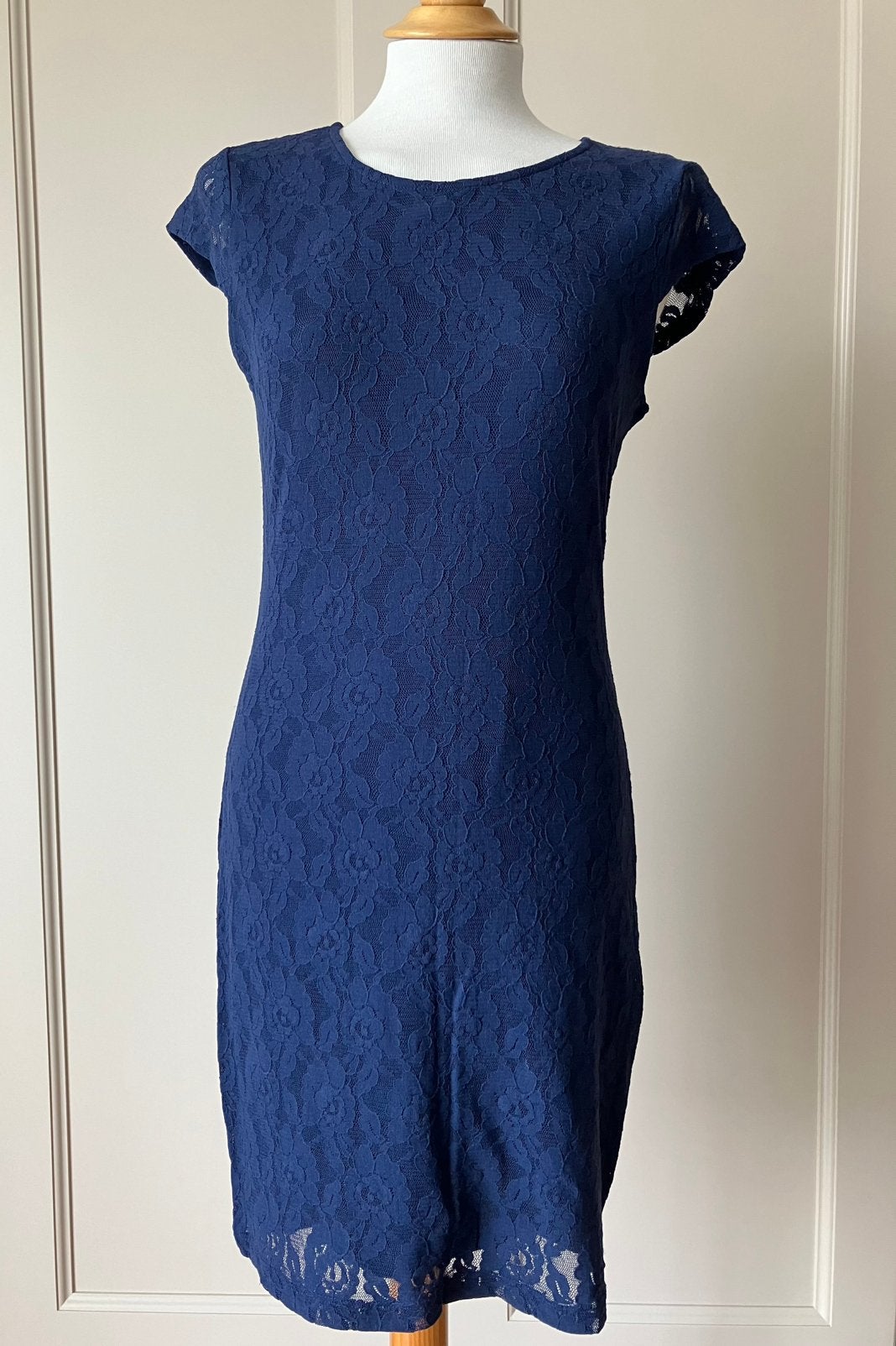 Kanten jurkje, maat M, Maat 38/40 (M), Blauw, Ophalen of Verzenden, Zo goed als nieuw