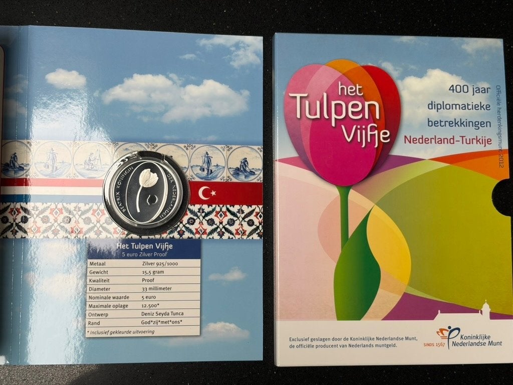 het tulpen vijfje, Zilver, Overige landen, Ophalen of Verzenden, 5 euro