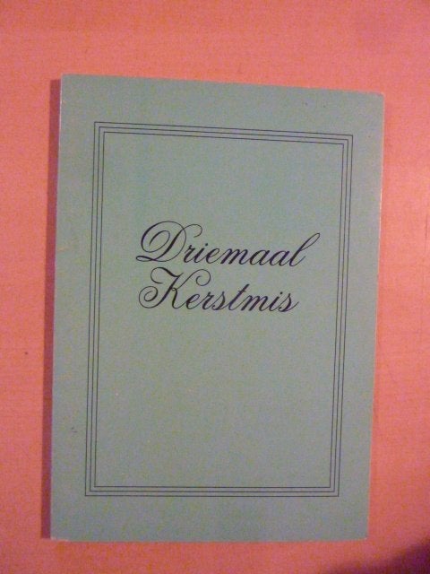 j. van Gemert Smits - Driemaal kerstmis, Ophalen of Verzenden, Zo goed als nieuw