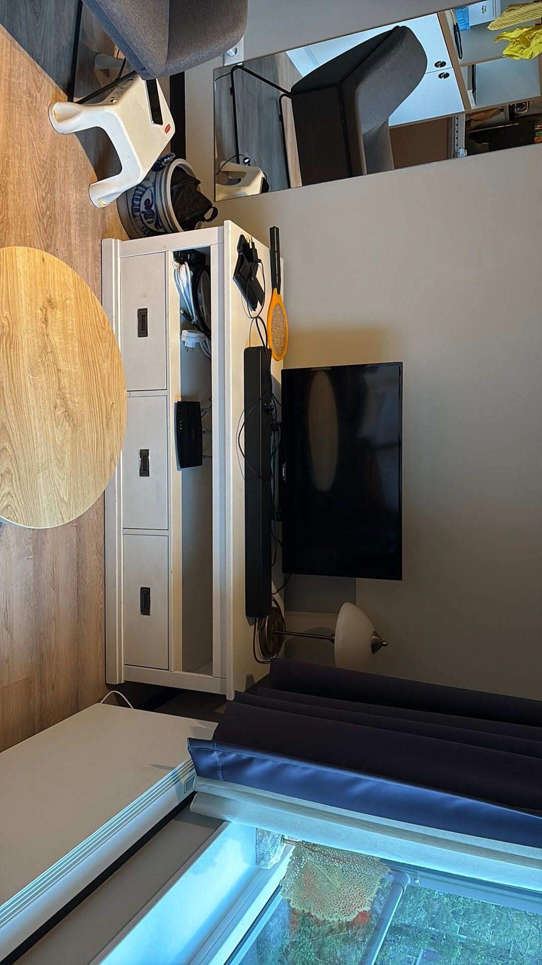 TV meubel Wit, Huis en Inrichting, Kasten | Televisiemeubels, Ophalen, 150 tot 200 cm, Zo goed als nieuw, Minder dan 100 cm