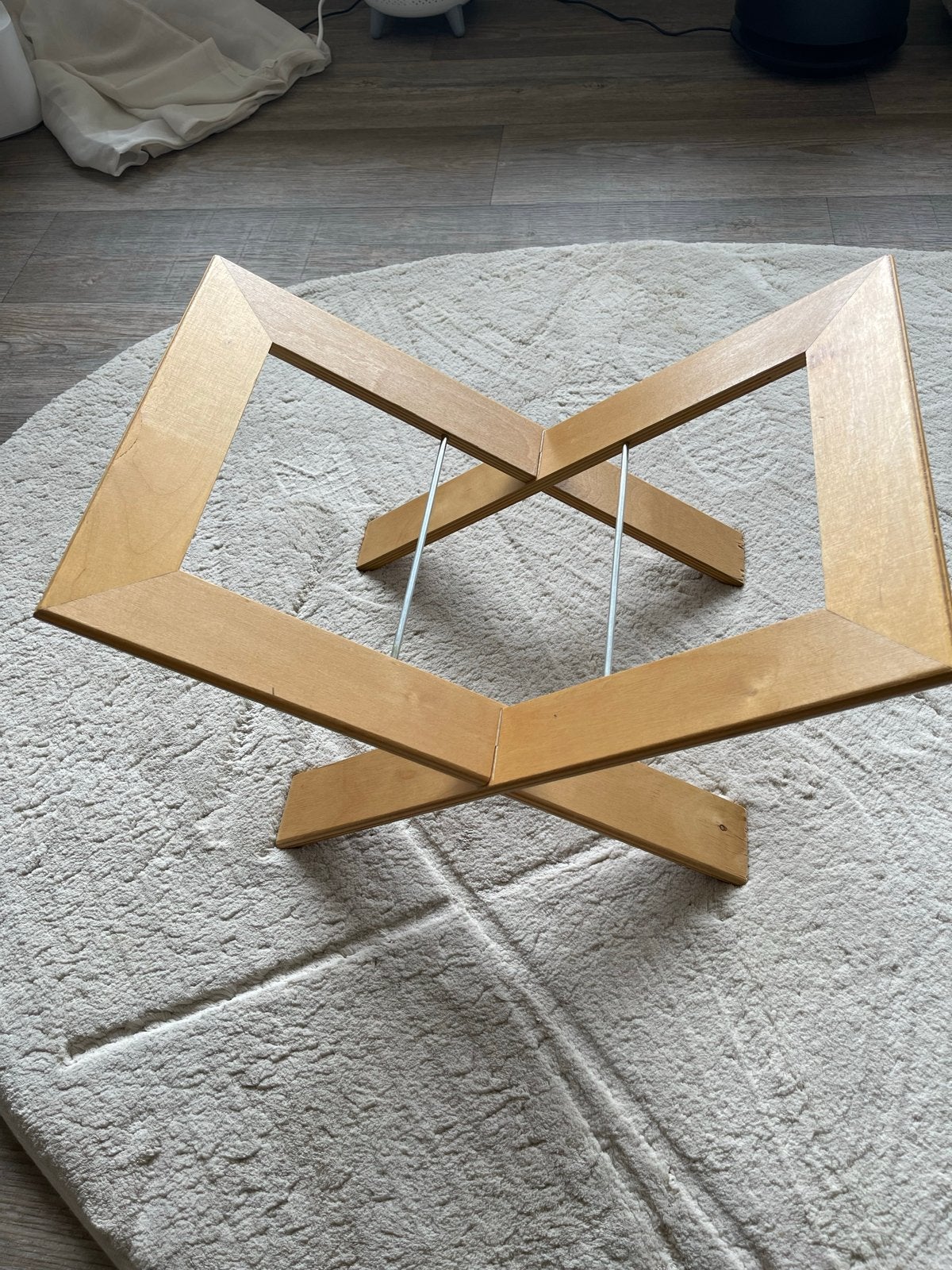 Houten Boekenstandaard / Boekenhouder / Platenhouder., Verzenden, Zo goed als nieuw