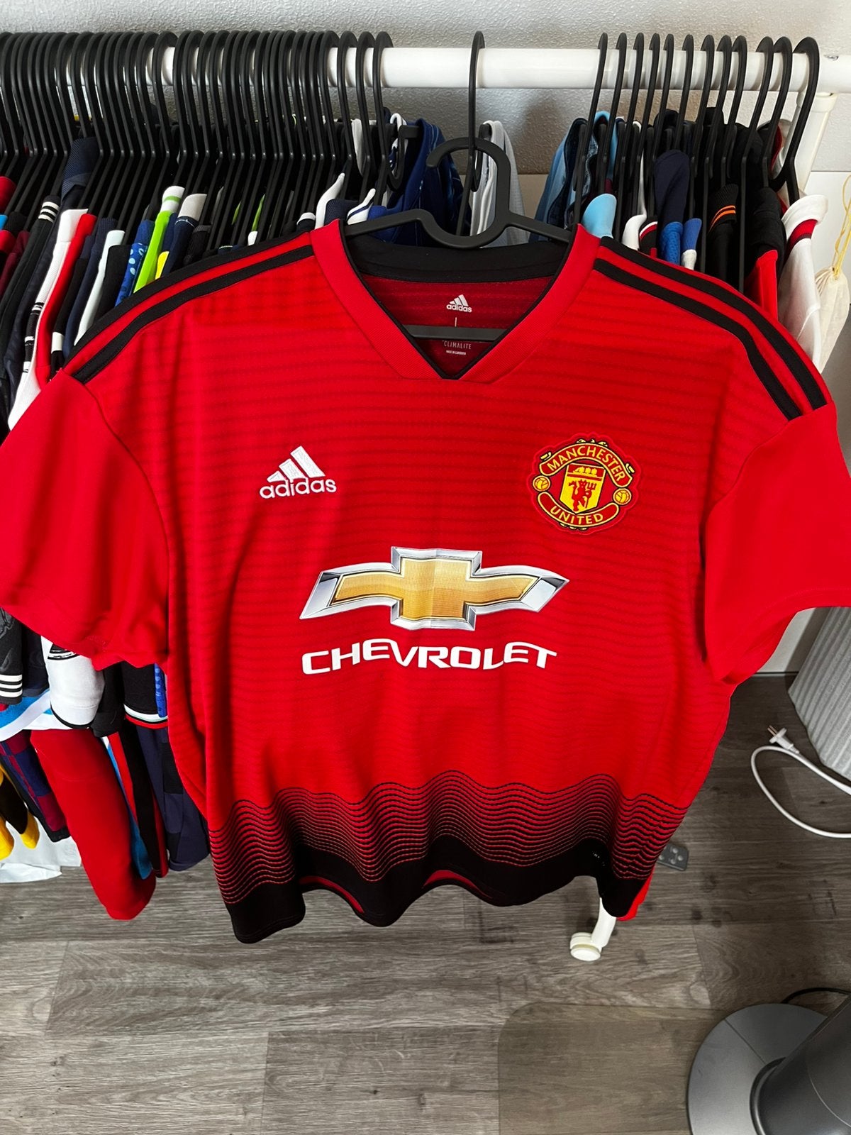 Manchester United 2018/2019 L, Maat 52/54 (L), Ophalen of Verzenden, Voetbal, Gedragen