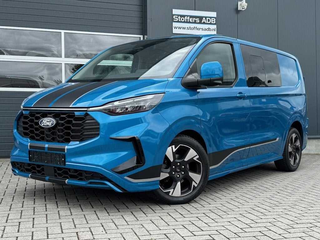 Ford Transit Custom 320 2.0 TDCI L1H1 Sport DC AWD 170pk | E, Automaat, Gebruikt, Zwart, Blauw