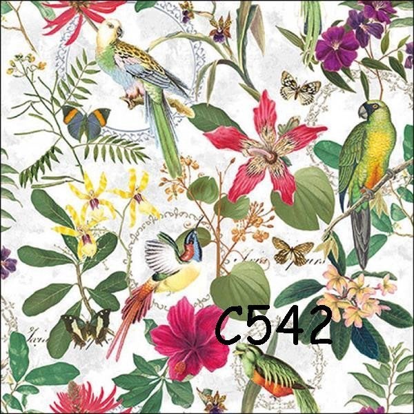 Servetten decoupage/bullet journal – vogels C542, Verzenden, Nieuw