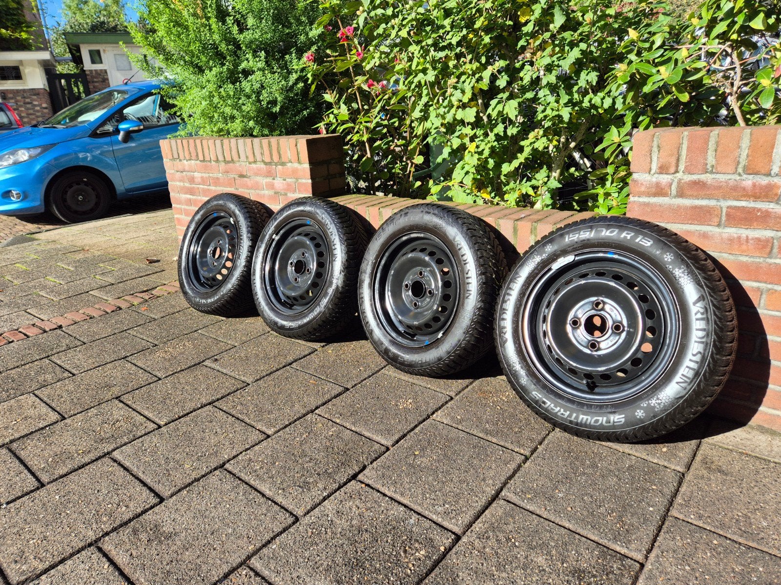 4x Velgen voor Hyundai i10 II, Vredestein Winters 155/70 R13, Auto-onderdelen, Ophalen, Gebruikt, 155 mm, 13 inch