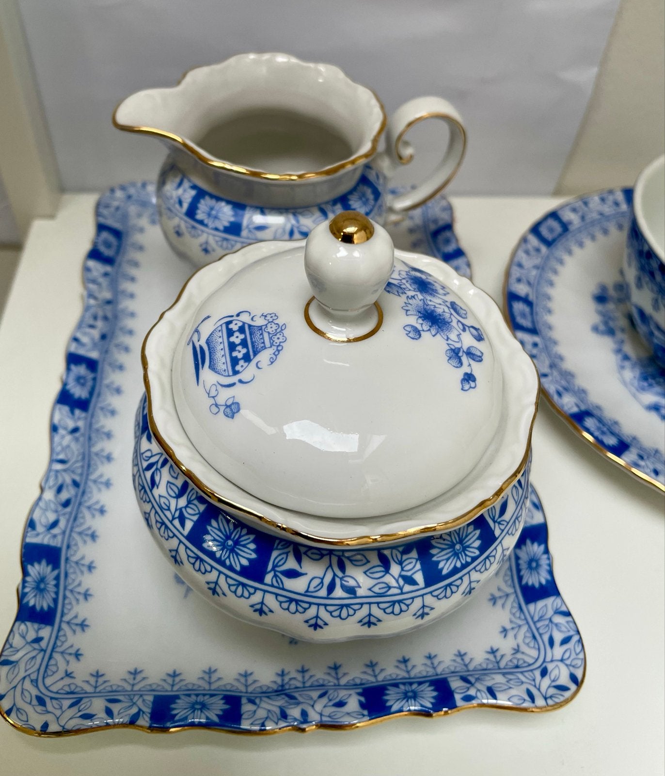 Seltmann Weiden Bavaria Theresia Blauw Koffieservies, Ophalen of Verzenden
