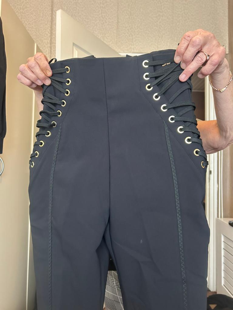 Nieuwe aparte zwarte strech pantalon Mt.S, Kleding | Dames, Broeken en Pantalons, Zwart, Nieuw, Ophalen of Verzenden, Maat 36 (S)