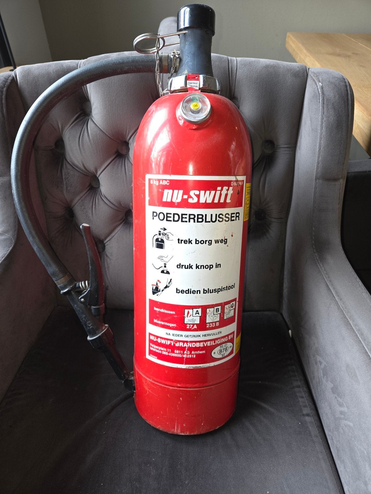 Nu-Swift Poederblusser - 6 kg ABC Brandblusser, Ophalen, Gebruikt, Brandblusser
