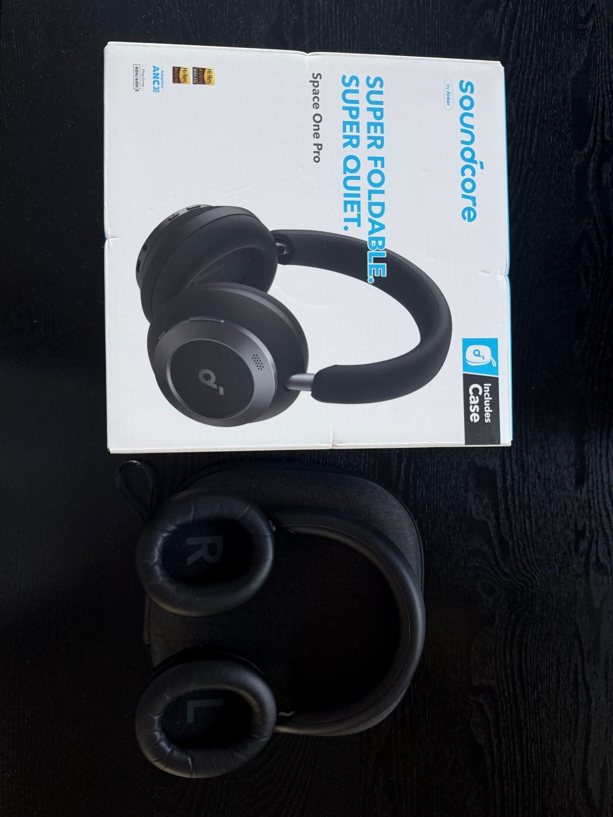 Soundcore Space One Pro Koptelefoon - Zwart, Overige merken, Bluetooth, Ophalen of Verzenden, Zo goed als nieuw