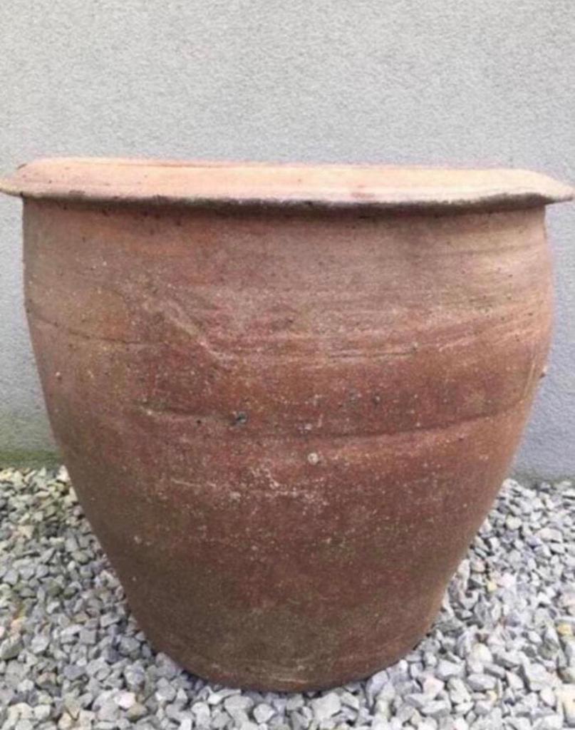Grote oud Hollandse terracotta bloempotten diverse maten, 40 cm of meer, Rond, Ophalen of Verzenden, Zo goed als nieuw