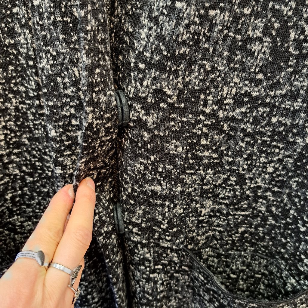 Claudia Sträter lang vest merino wol zwart grijzig XS 47056, ., Zwart, Ophalen of Verzenden, Zo goed als nieuw