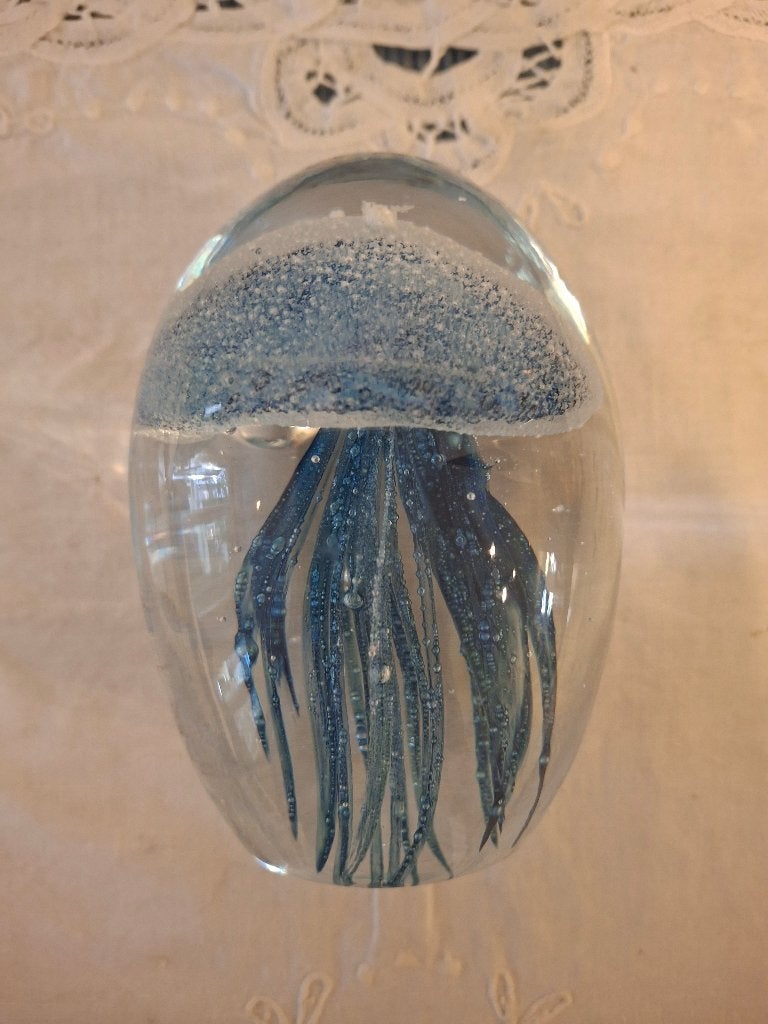 Mooie presse papier - kwal / jellyfish in glas, Ophalen of Verzenden